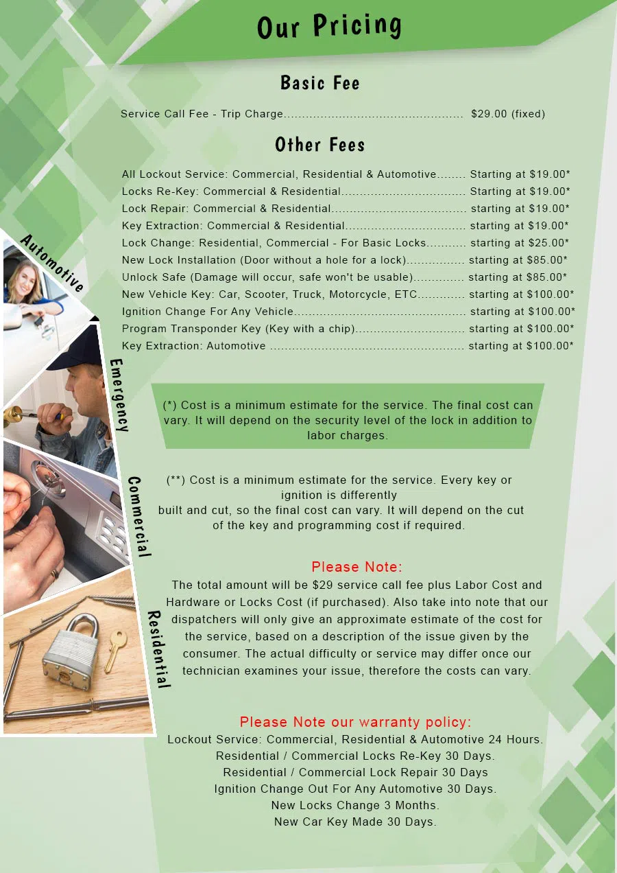 Apollo Locksmith Shop Colorado Springs, CO 719-581-3022 - Pricelist-2